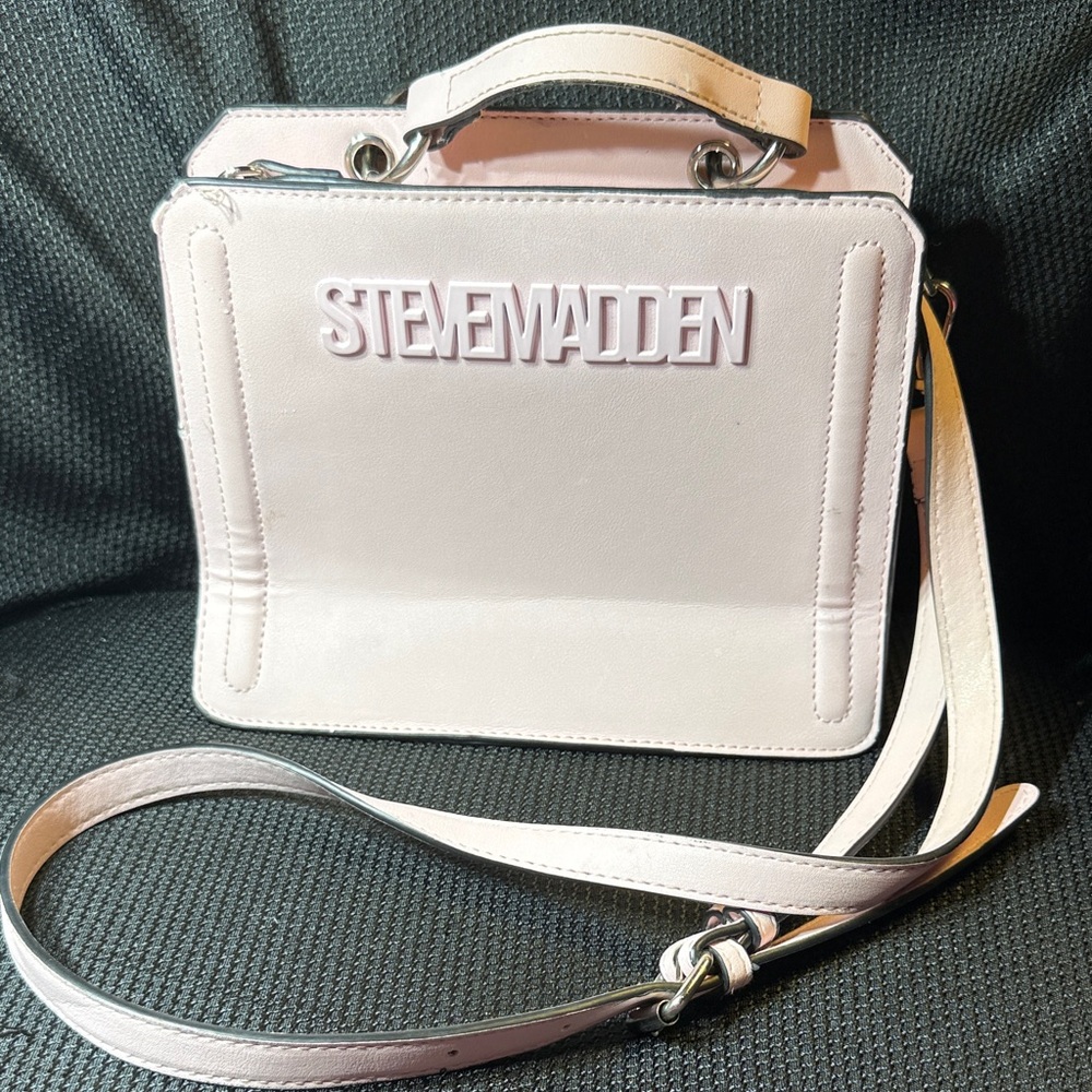 Steve Madden Light Pink Boxy Crossbody with Top Handle
